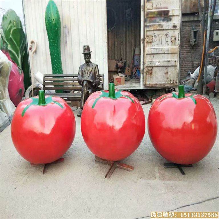 蔬菜西红柿雕塑，红色西红柿雕塑