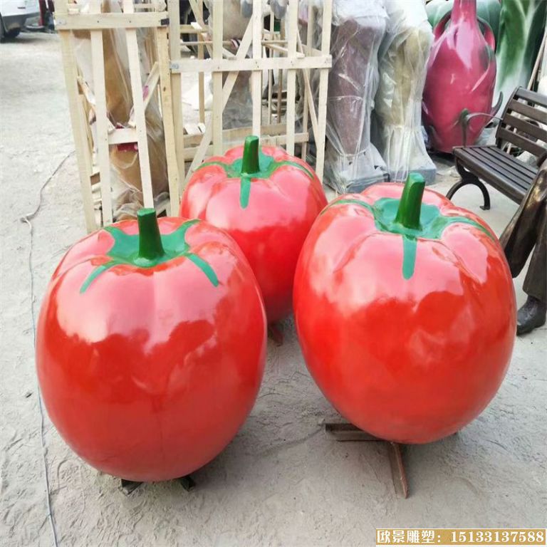 蔬菜西红柿雕塑，红色西红柿雕塑1