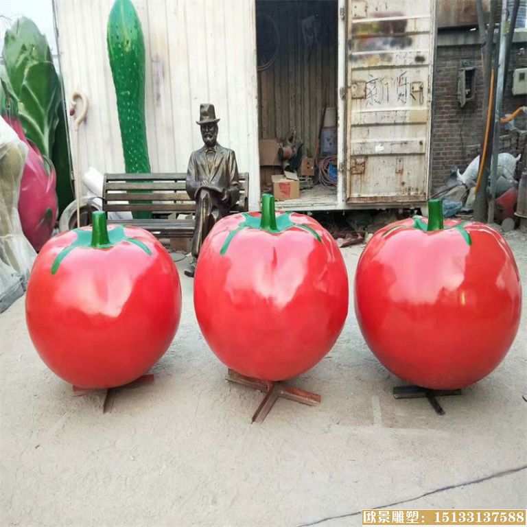 蔬菜西红柿雕塑，红色西红柿雕塑3